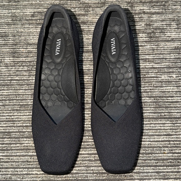 Vivaia Megan Square Toe Stress Free Chunky Heels Size 40 Black - Picture 2 of 7